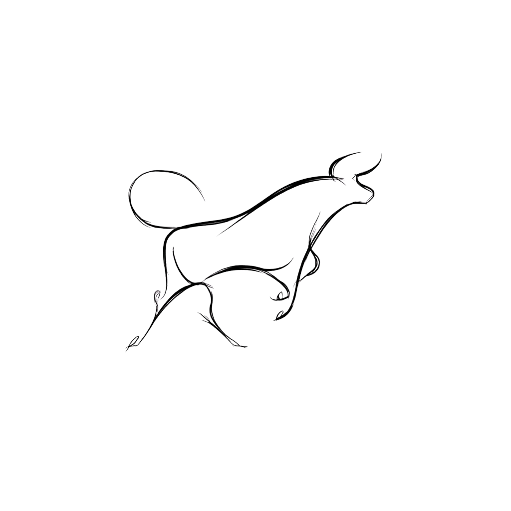 The Ox | Minimalist Zodiac Tattoo Stencil - Strength & Reliability