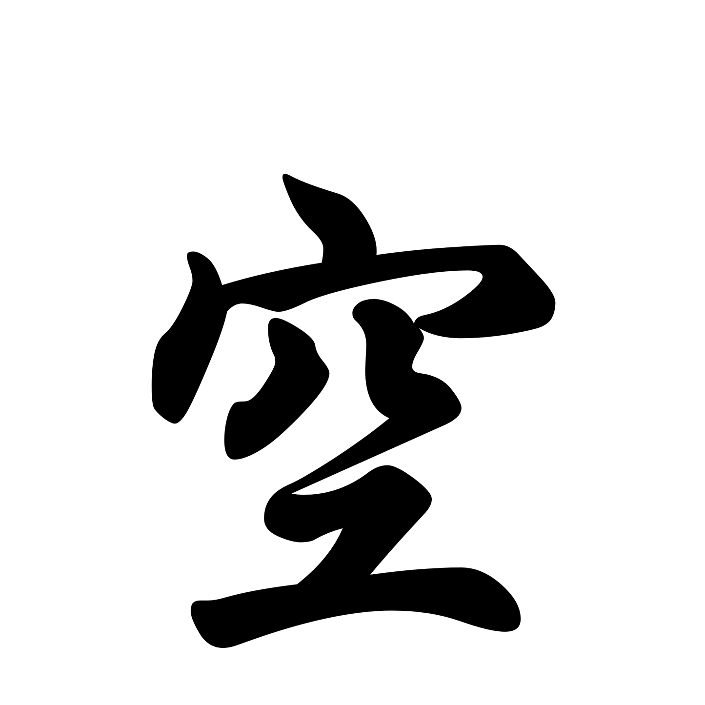 Emptiness (空) | Minimalist Kanji Tattoo Stencil - The Infinite Void