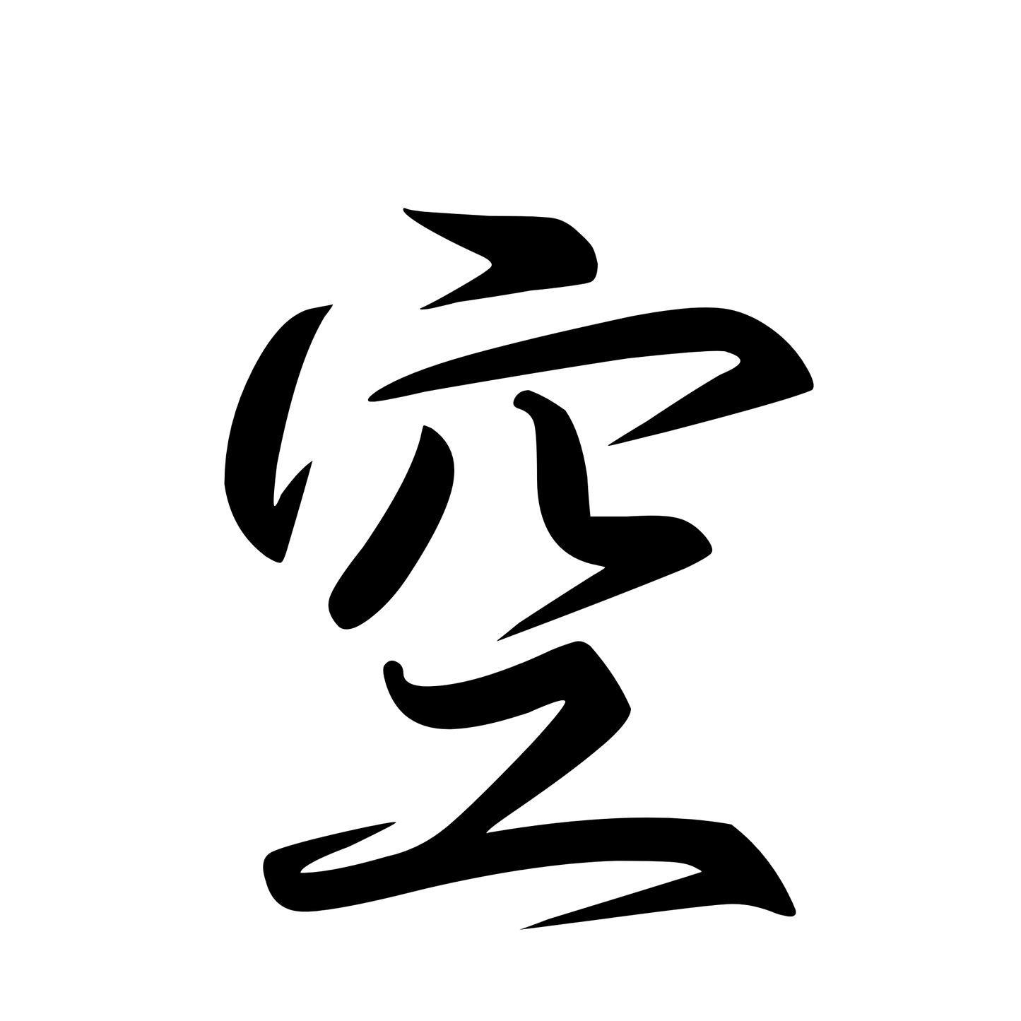 Emptiness (空) | Minimalist Kanji Tattoo Stencil - The Infinite Void
